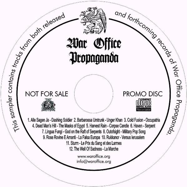 War Office Propaganda Promo Disc