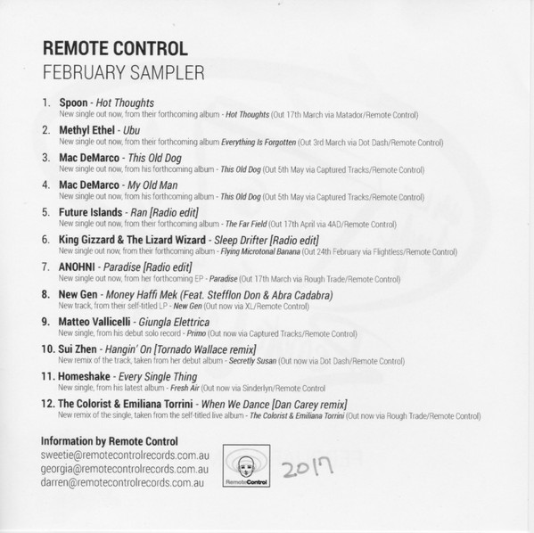 Remote Control February Sampler [2017]