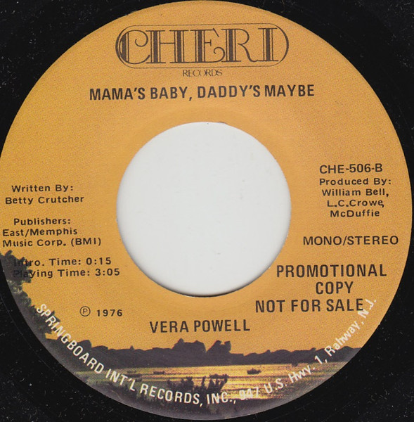 Mama's Baby, Daddy's Maybe