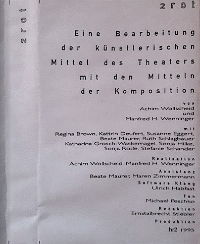 2rot - Eine Bearbeitung Der Künstlerischen Mittel Des Theaters Mit Den Mitteln Der Komposition