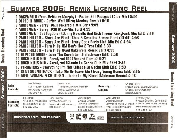 Summer 2006: Remix Licensing Reel