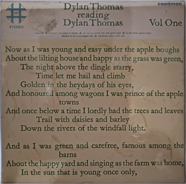 Dylan Thomas Reading Dylan Thomas, Vol One