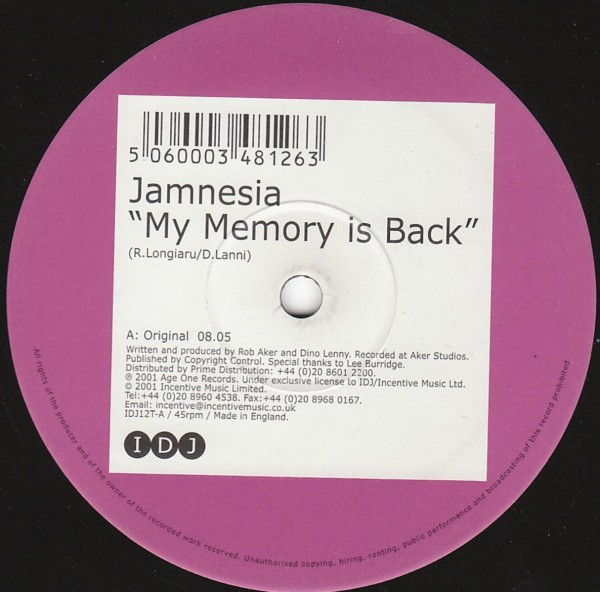 My Memory Is Back