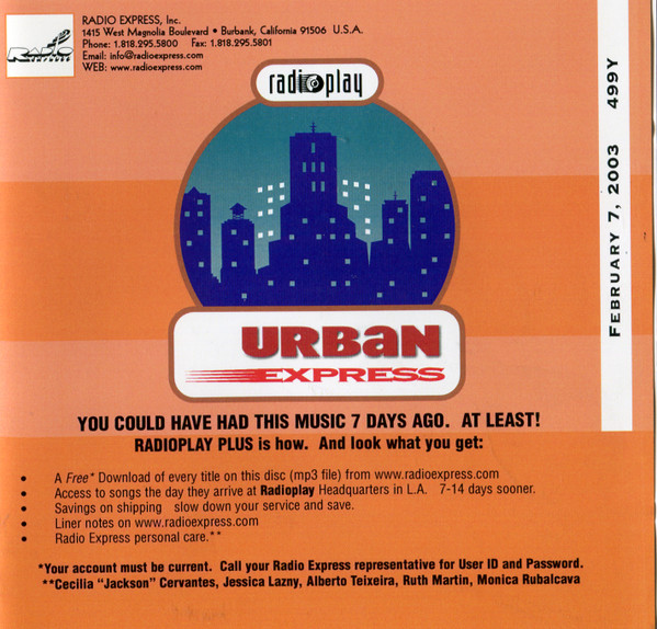 Radioplay - Urban Express - 499Y - February 7, 2003