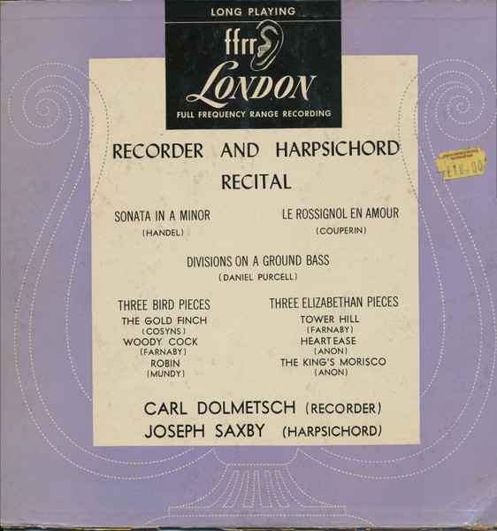 Recorder And Harpsichord Recital