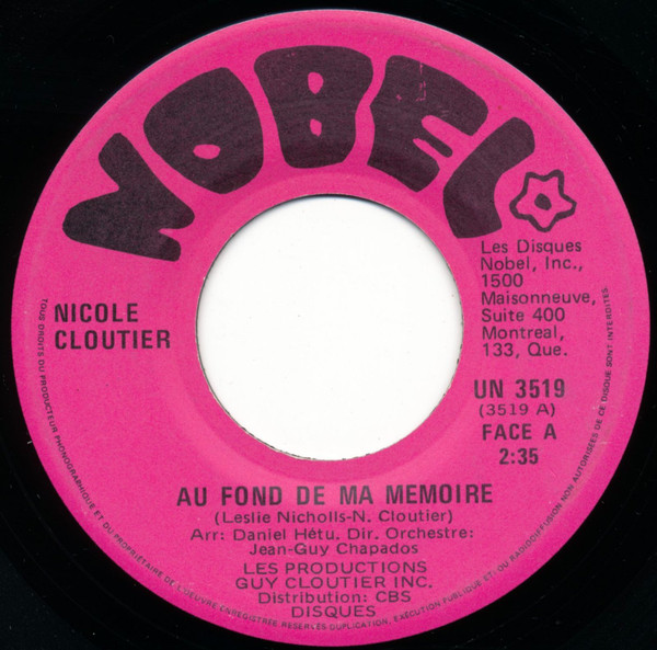 Au Fond De Ma Memoire / Oh Pardonne-Moi