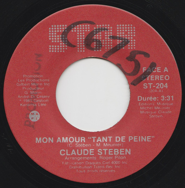 Mon Amour "Tant De Peine"