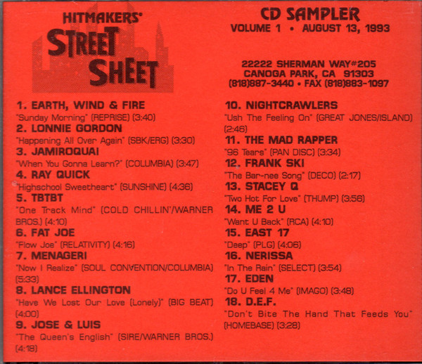 Hitmakers Street Sheet Sampler Volume 1