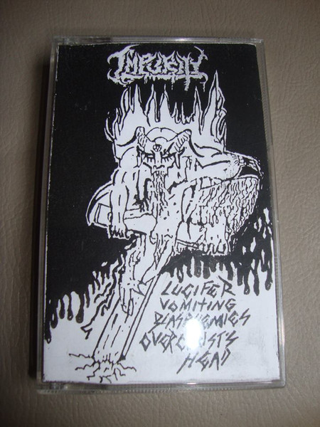 Lucifer Vomiting Blasphemies Over Christ's Head