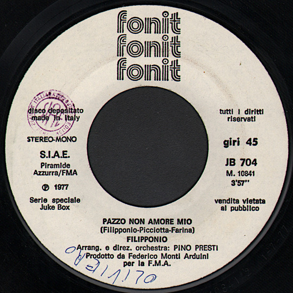 Pazzo Non Amore Mio / Get Your Boom Boom Around The Room