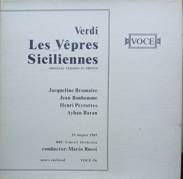 Les Vêpres Siciliennes (Original Version In French)