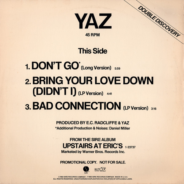 Don't Go / Shake Your Body