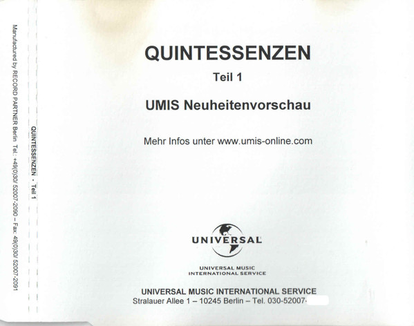 Quintessenzen