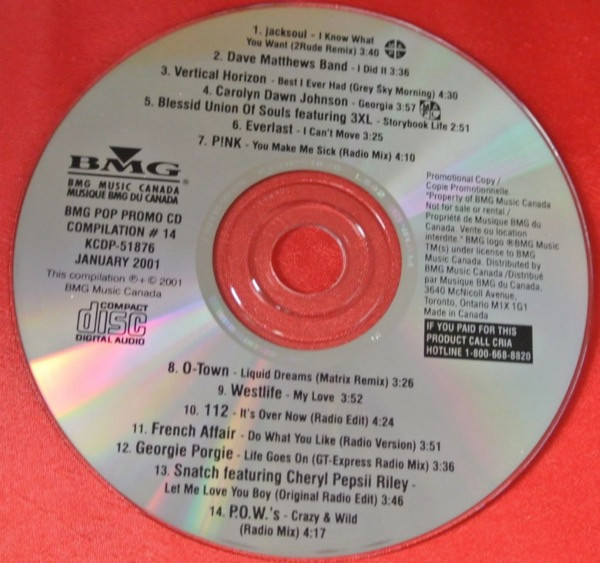 BMG Pop Promo CD Compilation #14