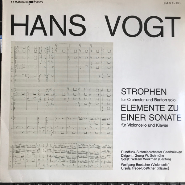 Strophen Für Orchester Und Bariton Solo / Elemente Zu Einer Sonate Für Violoncello Und Klavier