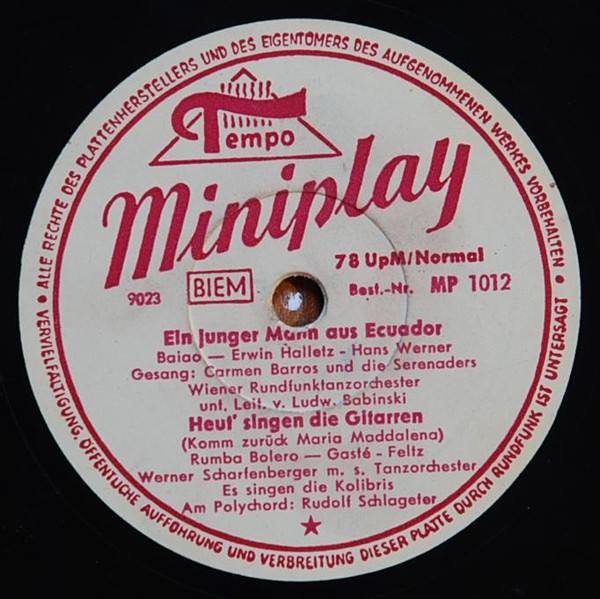 Ein Junger Mann Aus Ecuador / Heut' Singen Die Gitarren / L'Amour Madame / April In Portugal