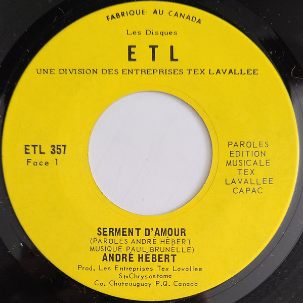 Serment D'Amour / Salut Belle Gaspésie