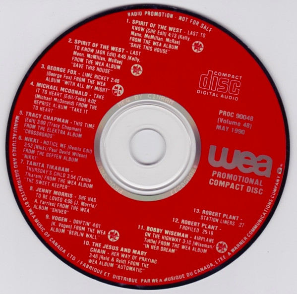 WEA Promotional Compact Disc - Volume 48 - May 1990