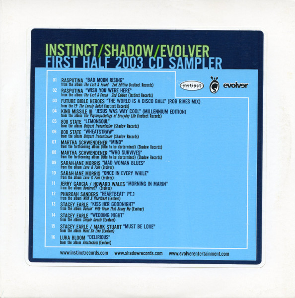 Instinct/Shadow/Evolver First Half 2003 CD Sampler