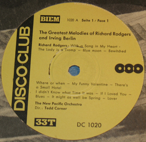 The Greatest Melodies Of Richard Rodgers And Irving Berlin