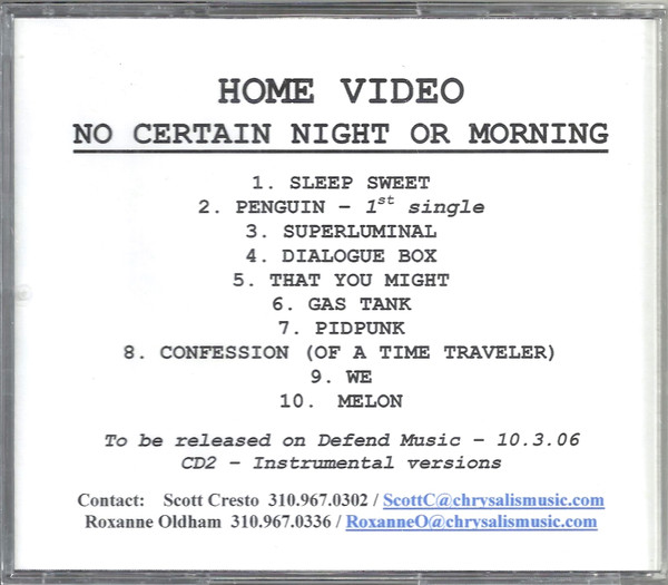 No Certain Night Or Morning