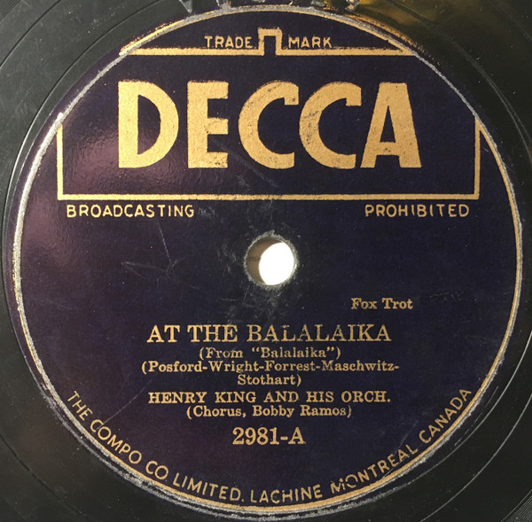 At The Balalaika / One Look At You