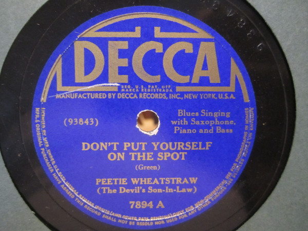 Don't Put Yourself On The Spot / Pawn Broker Blues