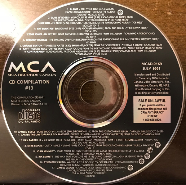 MCA Records Canada CD Compilation #13
