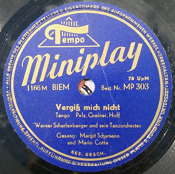Vergiß Mich Nicht / Leg' Deine Hand In Meine Hand