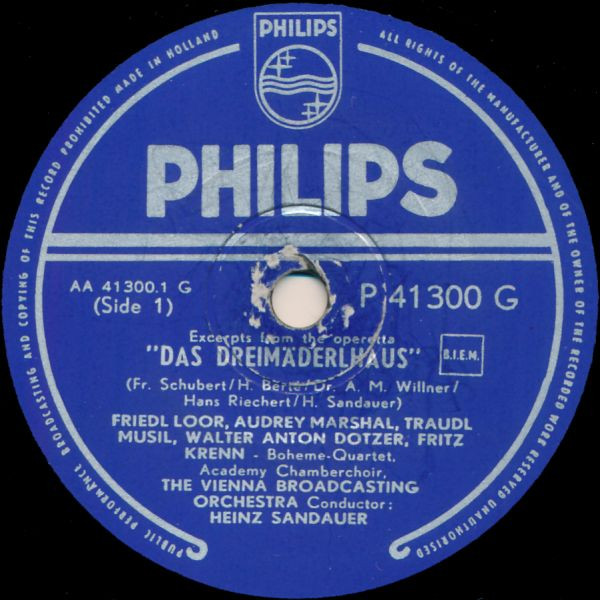 Excerpts From The Operetta "Das Dreimäderlhaus"