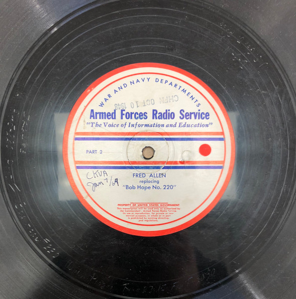 Fred Allen Replacing "Bob Hope No. 220"