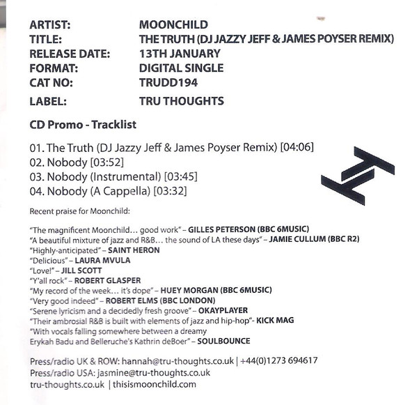 The Truth  (DJ Jazzy Jeff & James Poyser Remix) / Nobody