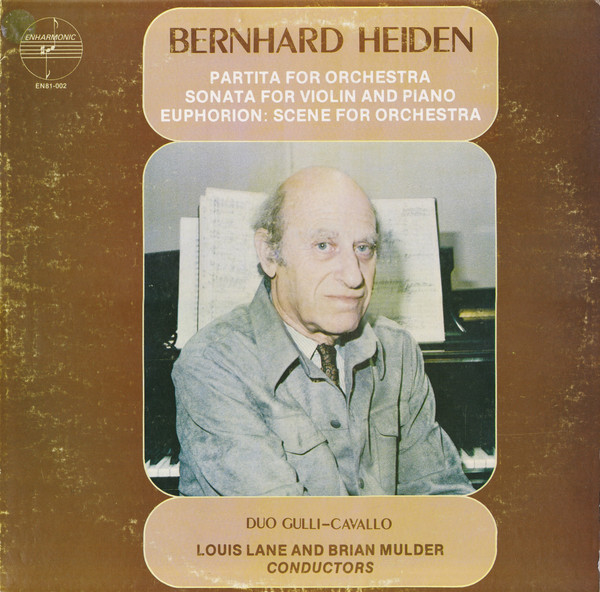 Partita For Orchestra / Sonata For Violin And Piano / Euphorion: Scene For Orchestra 