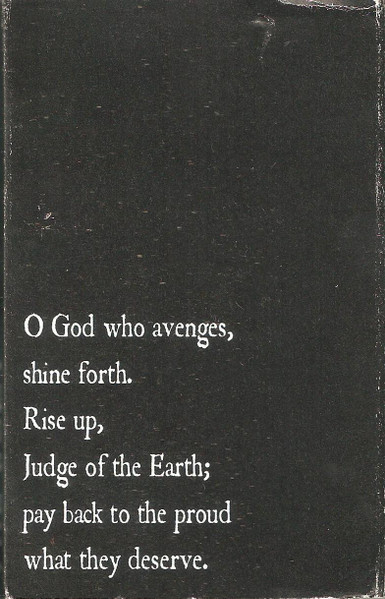 O God Who Avenges, Shine Forth. Rise Up, Judge Of The Earth; Pay Back To The Proud What They Deserve.