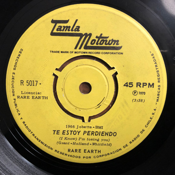 Te Estoy Perdiendo = (I Know) I'm Losing You / 	Cuando Joanie Sonrie = When Joanie Smiles