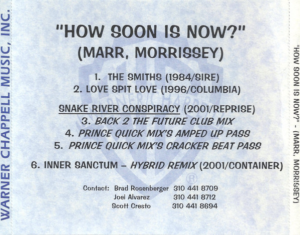 How Soon Is Now? - (Marr, Morrissey)