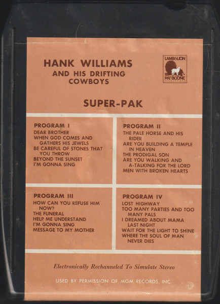 Hank Williams And His Drifting Cowboys