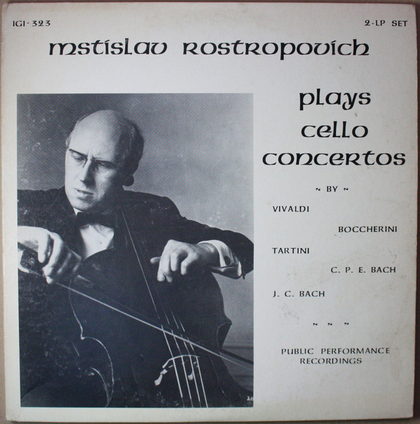 Plays Cello Concertos