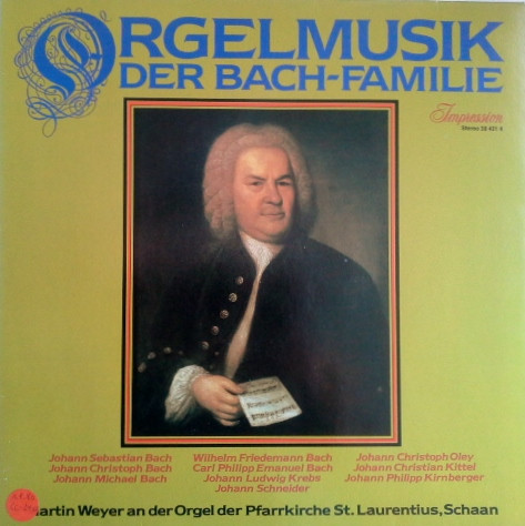 Orgelmusik Der Bach-Familie