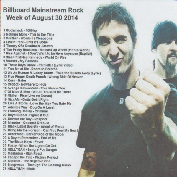 Billboard Mainstream Rock Week Of August 30 2014