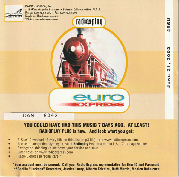 Radioplay - Euro Express - 466U - June 21, 2002