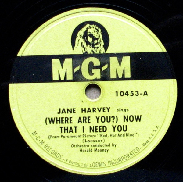 Now That I Need You / Weep No More