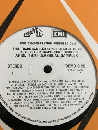 April 1976 Classical Sampler