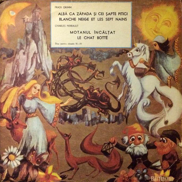 Disc Pentru Diafilmele „Albă Ca Zăpada Și Cei Șapte Pitici” = Blanche Neige Et Les Sept Nains / „Motanul Încălțat” = Le Chat Botté (Clasele III-IV)