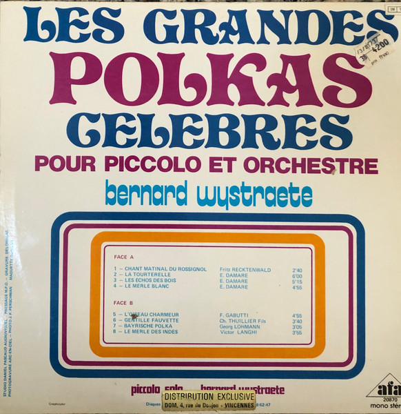 Les Grandes Polkas Célèbres (Pour Piccolo Et Orchestre)