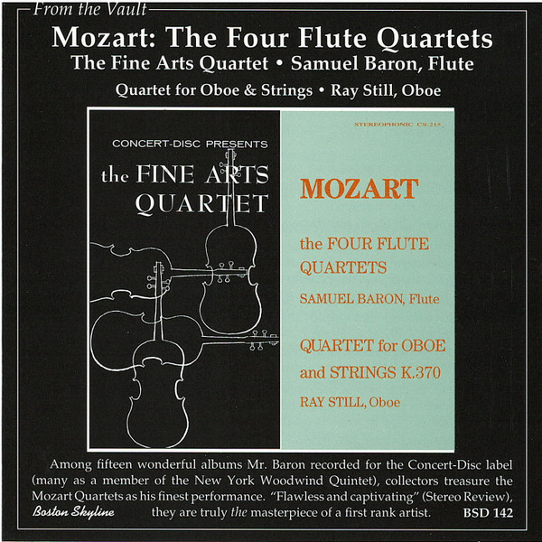 The Four Flute Quartets / Quartet For Oboe And Strings K. 370