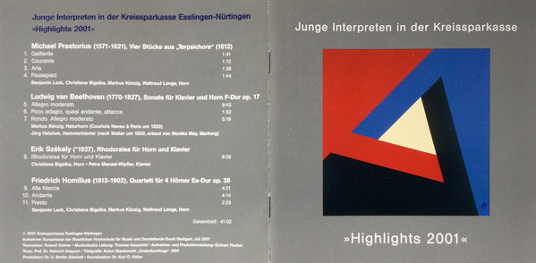 Junge Interpreten In Der Kreissparkasse "Highlights 2001"