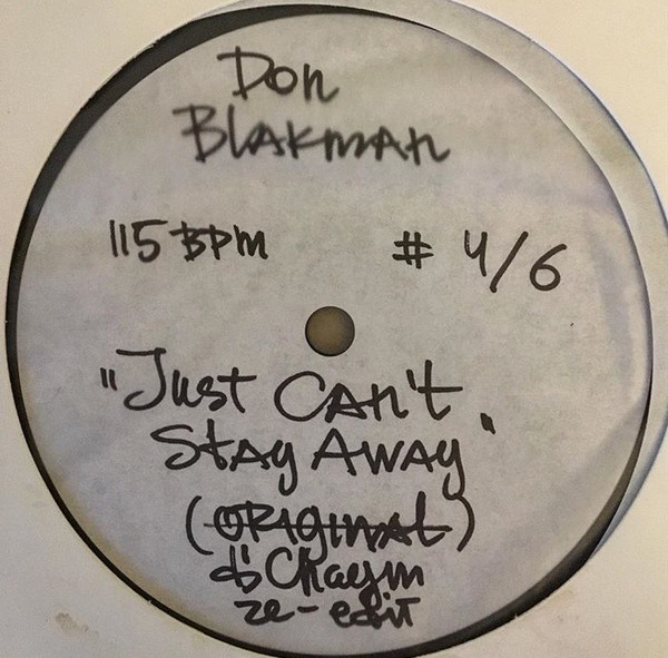 Just Can't Stay Away / Just Can't Stay Away (DJ Chagin Re-Edit)