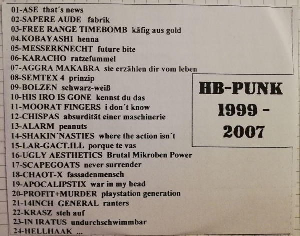 HB-Punk 1999 - 2007 Soli-Sampler Für Bandung
