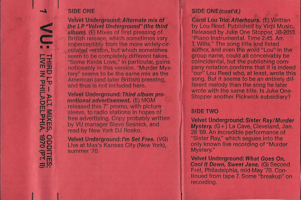 Third LP – Alt. Mixes, Oddities; Live In Philadelphia, 1970 (Pt. II)